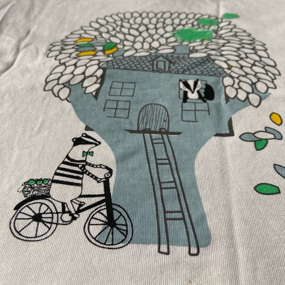 Broken Tricycle organic cotton tee shirt for kids toddler 3T treehouse badger - Picture 4 of 11